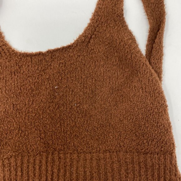 Reformation Knit Isle Teddy Crop Top Brown Small - Picture 2 of 7